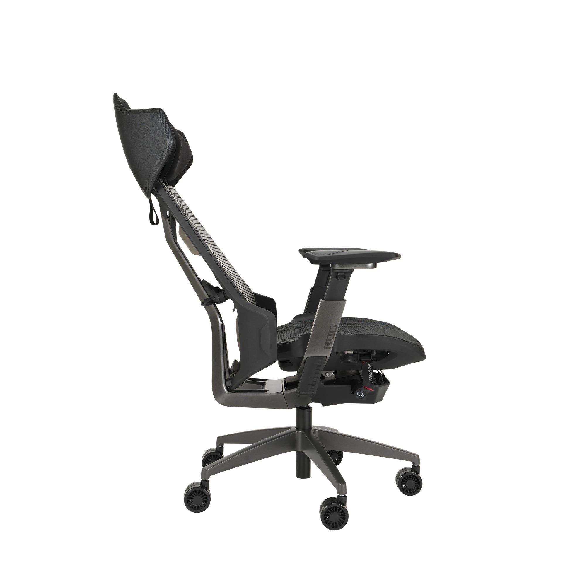 ASUS ROG Destrier Ergo Gaming-Stuhl – Schwarz/Grau, 3D-Armlehnen, mit Kopfstütze, Lendenkissen, bis 150 kg