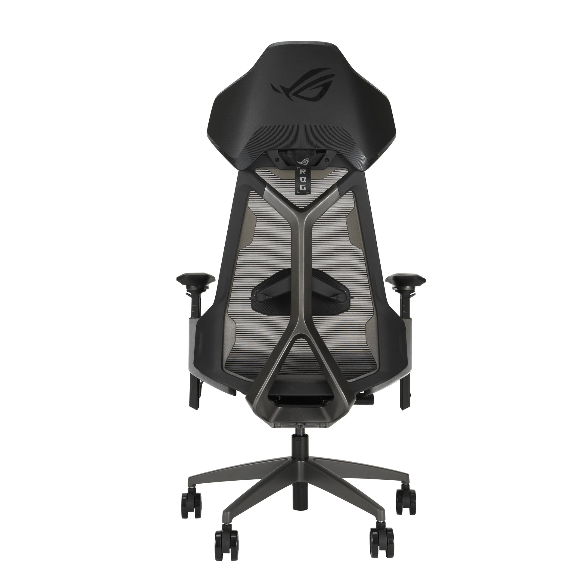 ASUS ROG Destrier Ergo Gaming-Stuhl – Schwarz/Grau, 3D-Armlehnen, mit Kopfstütze, Lendenkissen, bis 150 kg