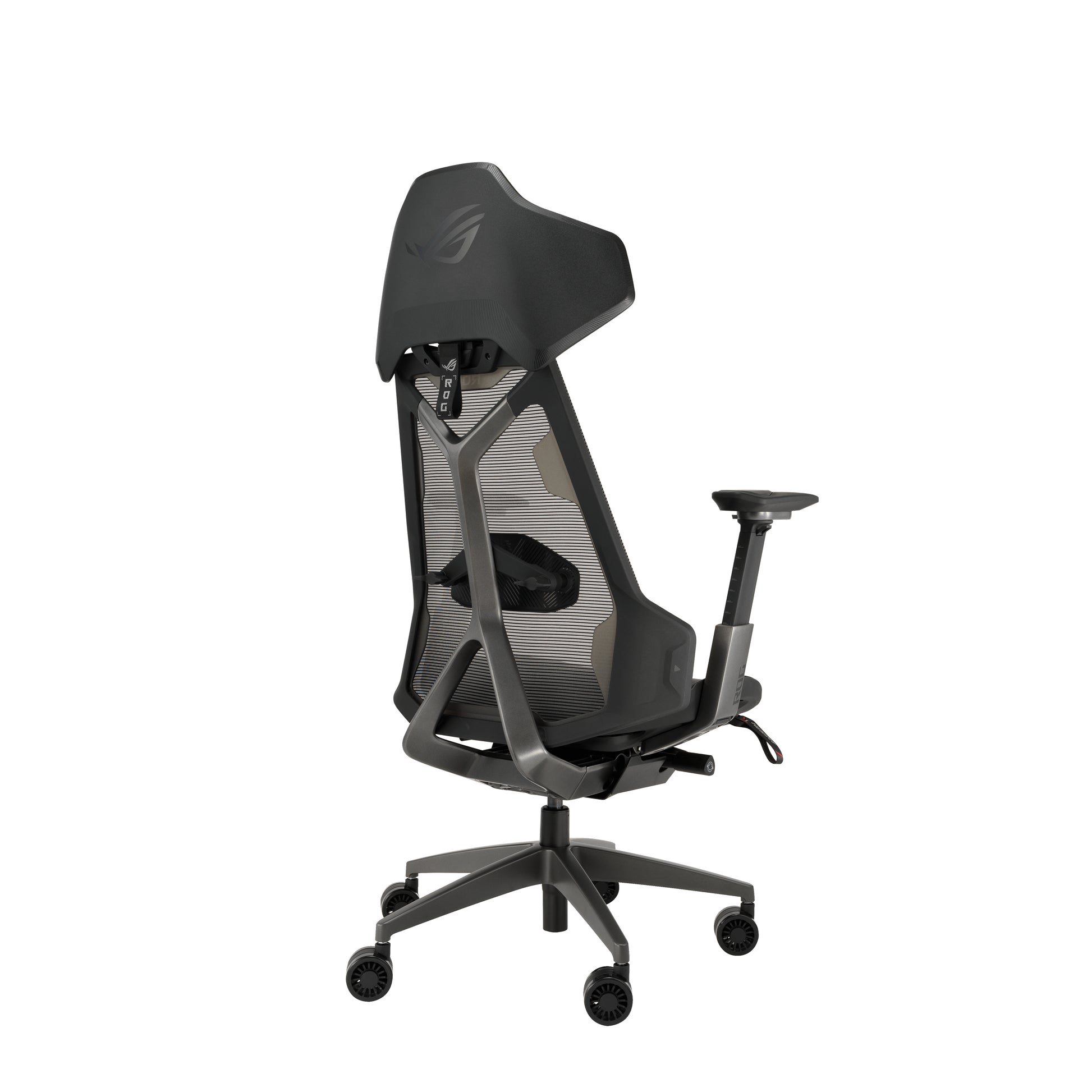 ASUS ROG Destrier Ergo Gaming-Stuhl – Schwarz/Grau, 3D-Armlehnen, mit Kopfstütze, Lendenkissen, bis 150 kg