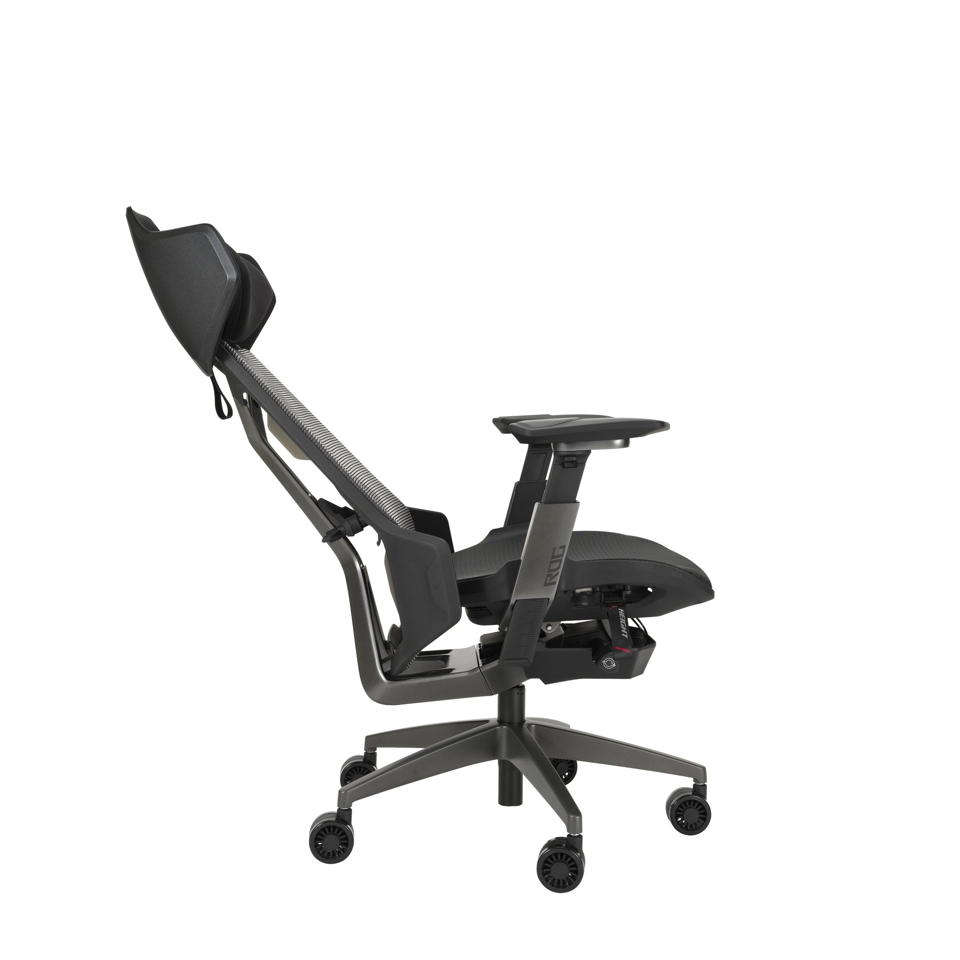 ASUS ROG Destrier Ergo Gaming-Stuhl – Schwarz/Grau, 3D-Armlehnen, mit Kopfstütze, Lendenkissen, bis 150 kg