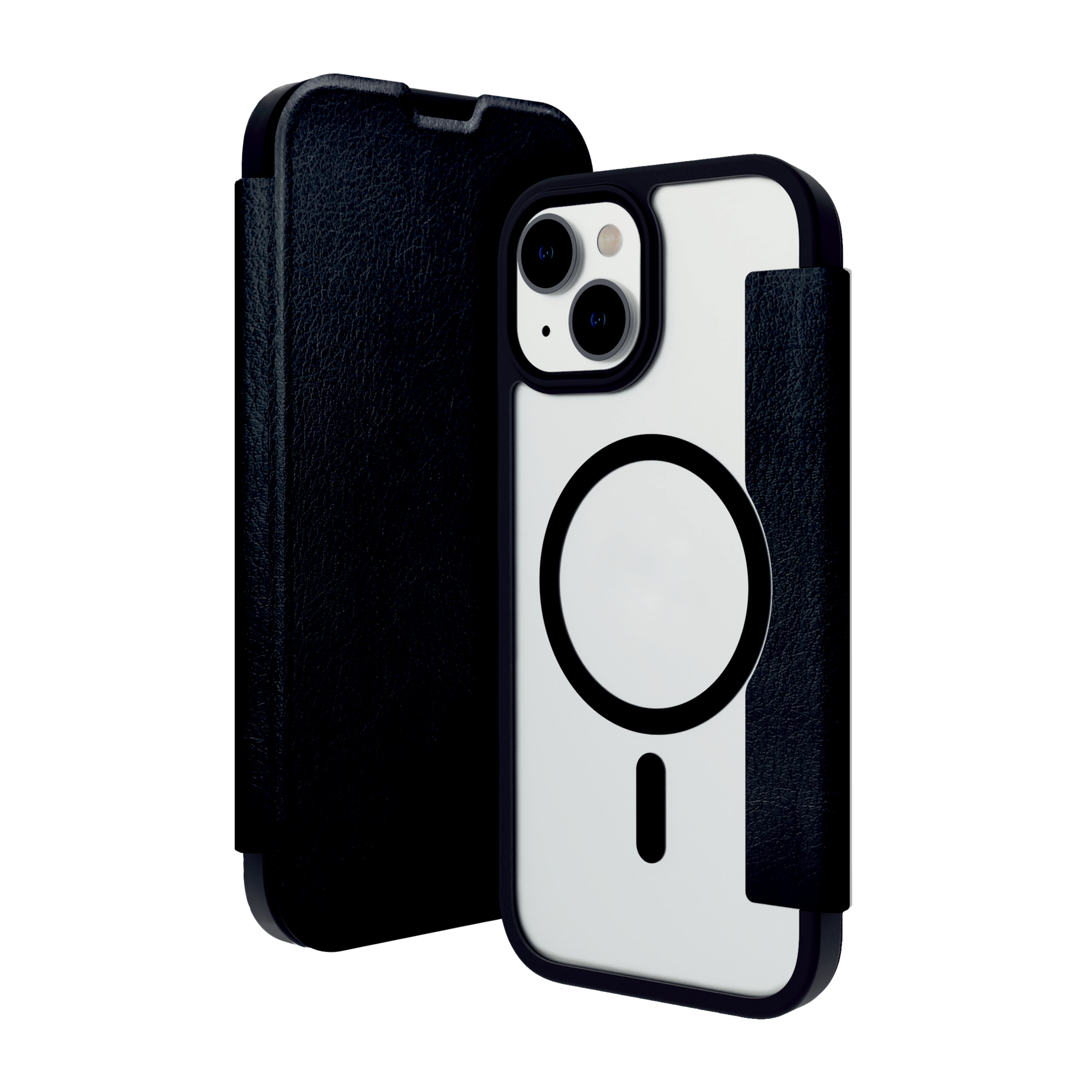 dbramante1928 Helsinki Wallethülle – für Apple iPhone 15 Plus, MagSafe, 3 Kartenfächer, Schwarz