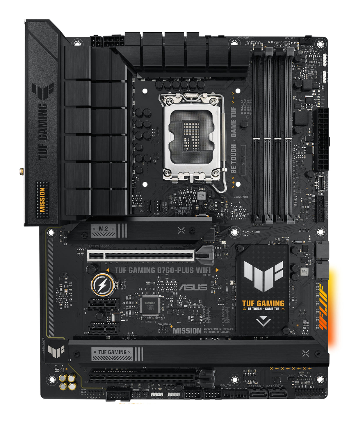ASUS TUF GAMING B760-PLUS WF – Mainboard – LGA 1700, Intel B760, ATX, DDR5