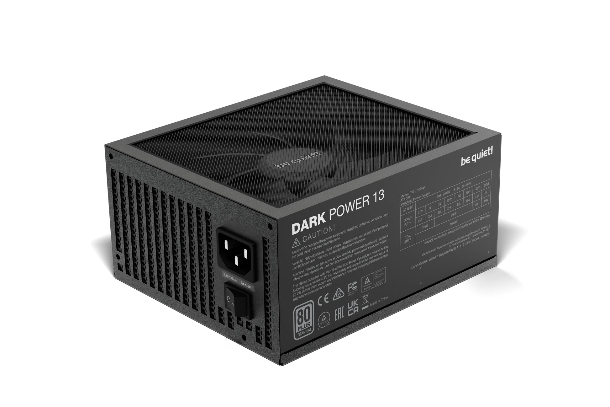 be quiet! be quiet Dark Power 13 ATX-Netzteil 1000 W 80 PLUS Titanium – vollmodular, ATX 3,0, EPS 2,92