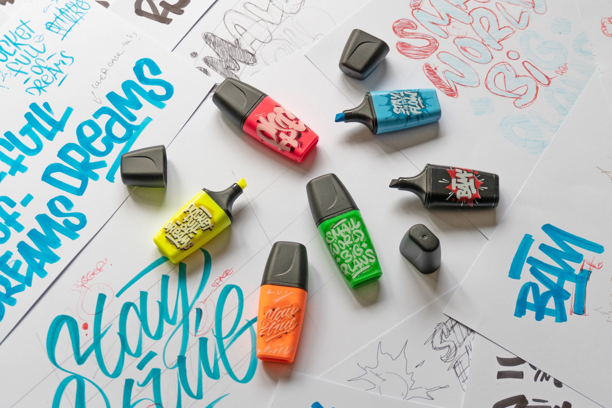 STABILO BOSS Textmarker Mini Set 6 Farben – Keilspitze, 2–5 mm
