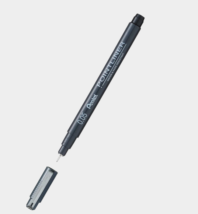 Pentel Fineliner 0,4 mm – schwarz – wasserfest