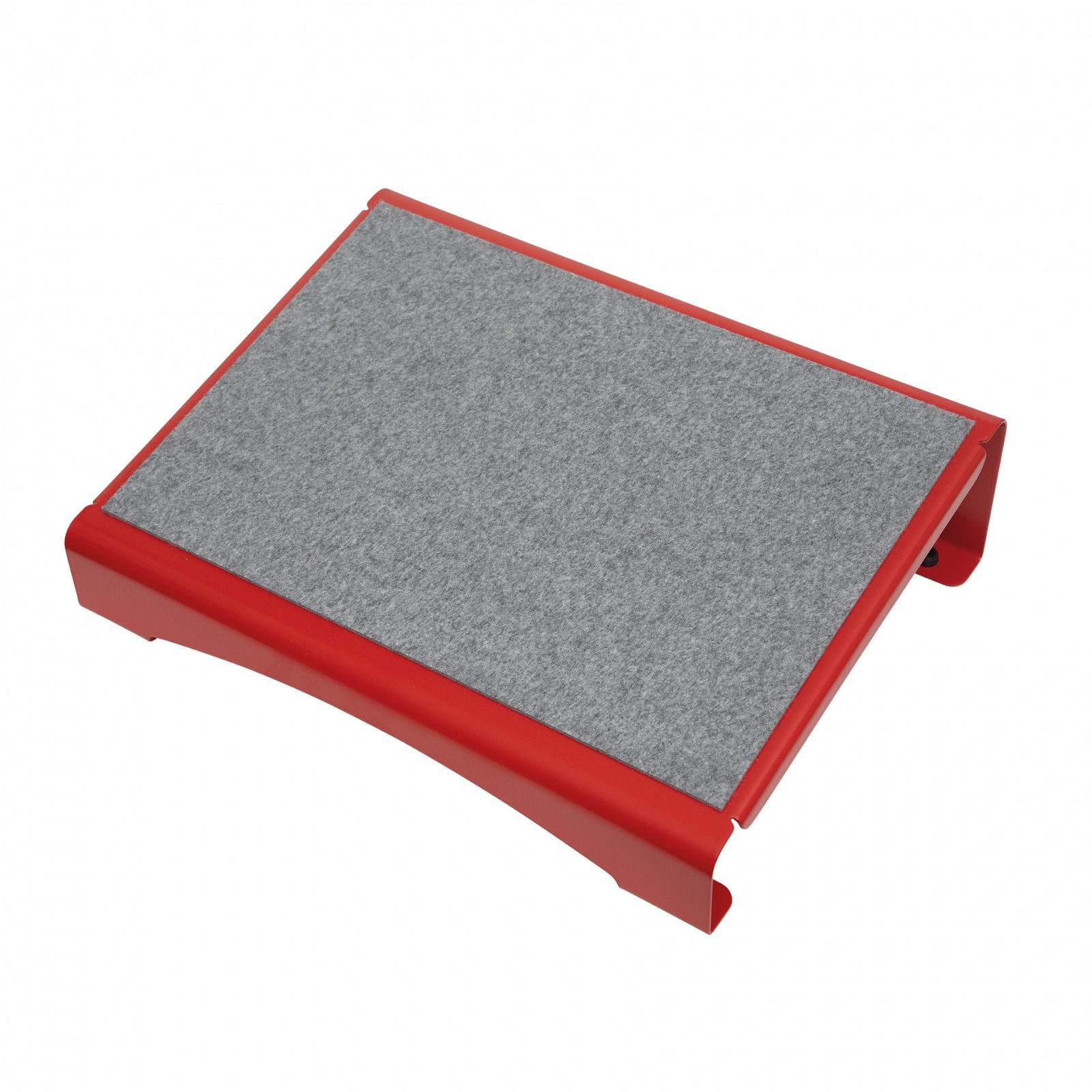 MAUL Fussstütze – Trittfläche 400 × 300 mm, Rot, Metall