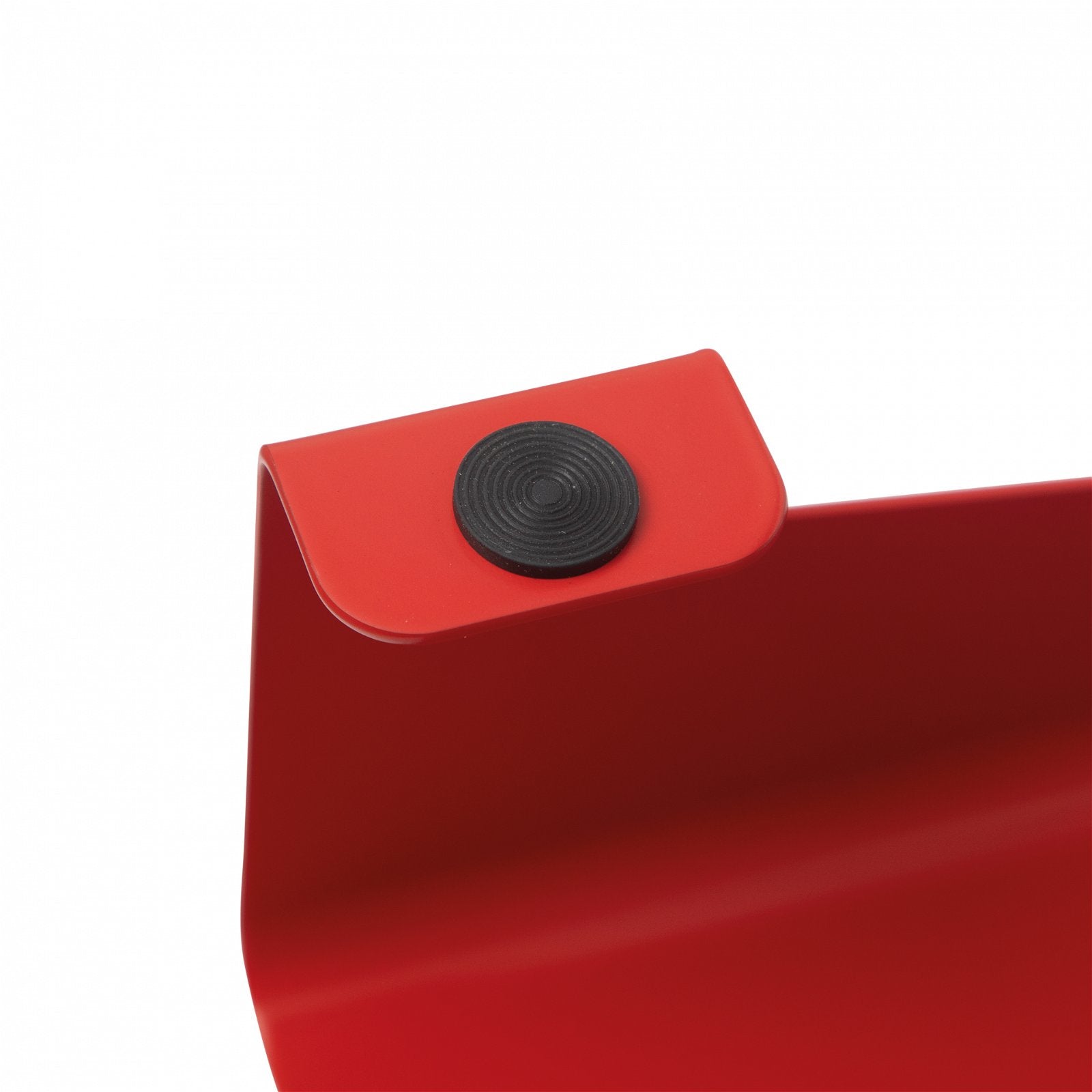 MAUL Fussstütze – Trittfläche 400 × 300 mm, Rot, Metall