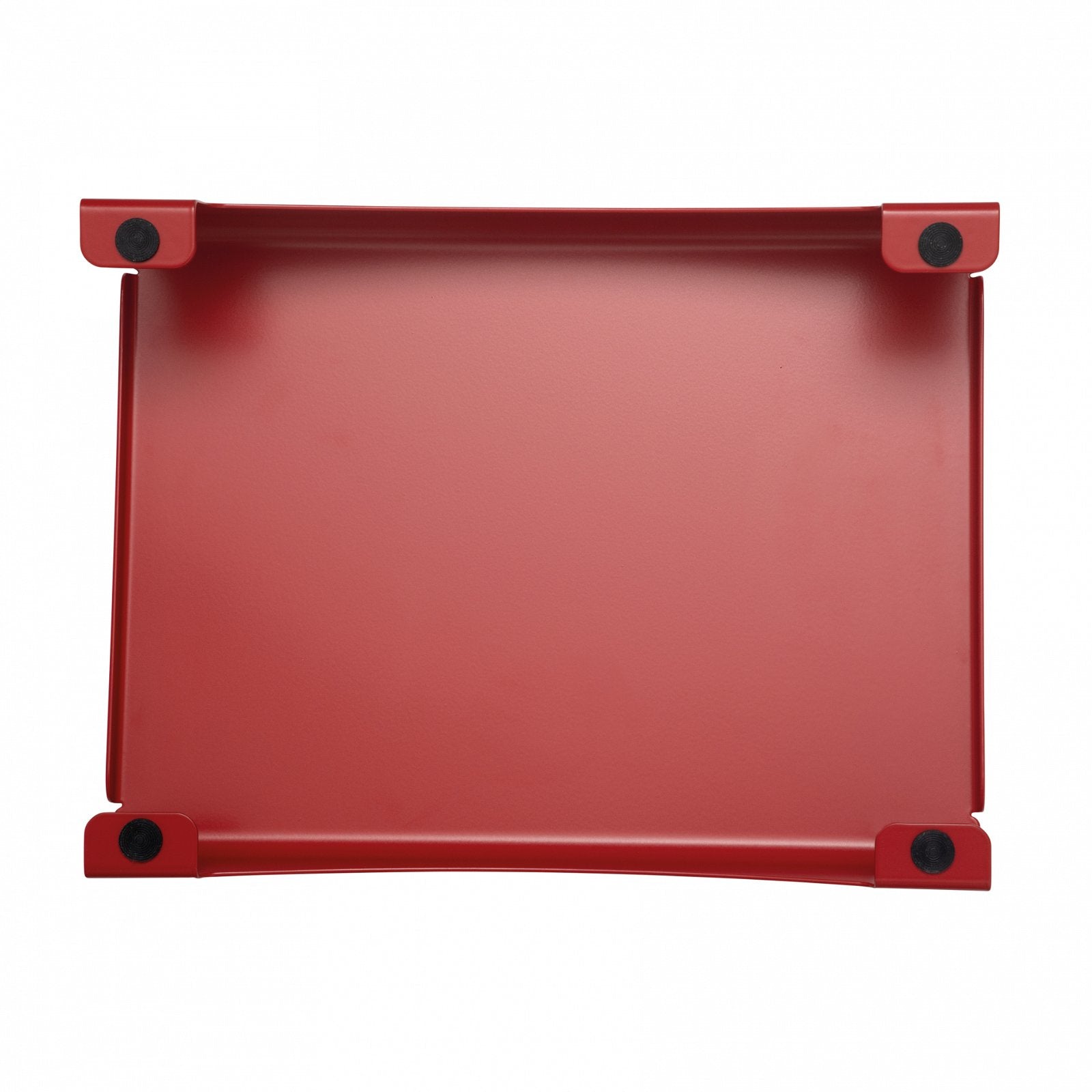 MAUL Fussstütze – Trittfläche 400 × 300 mm, Rot, Metall