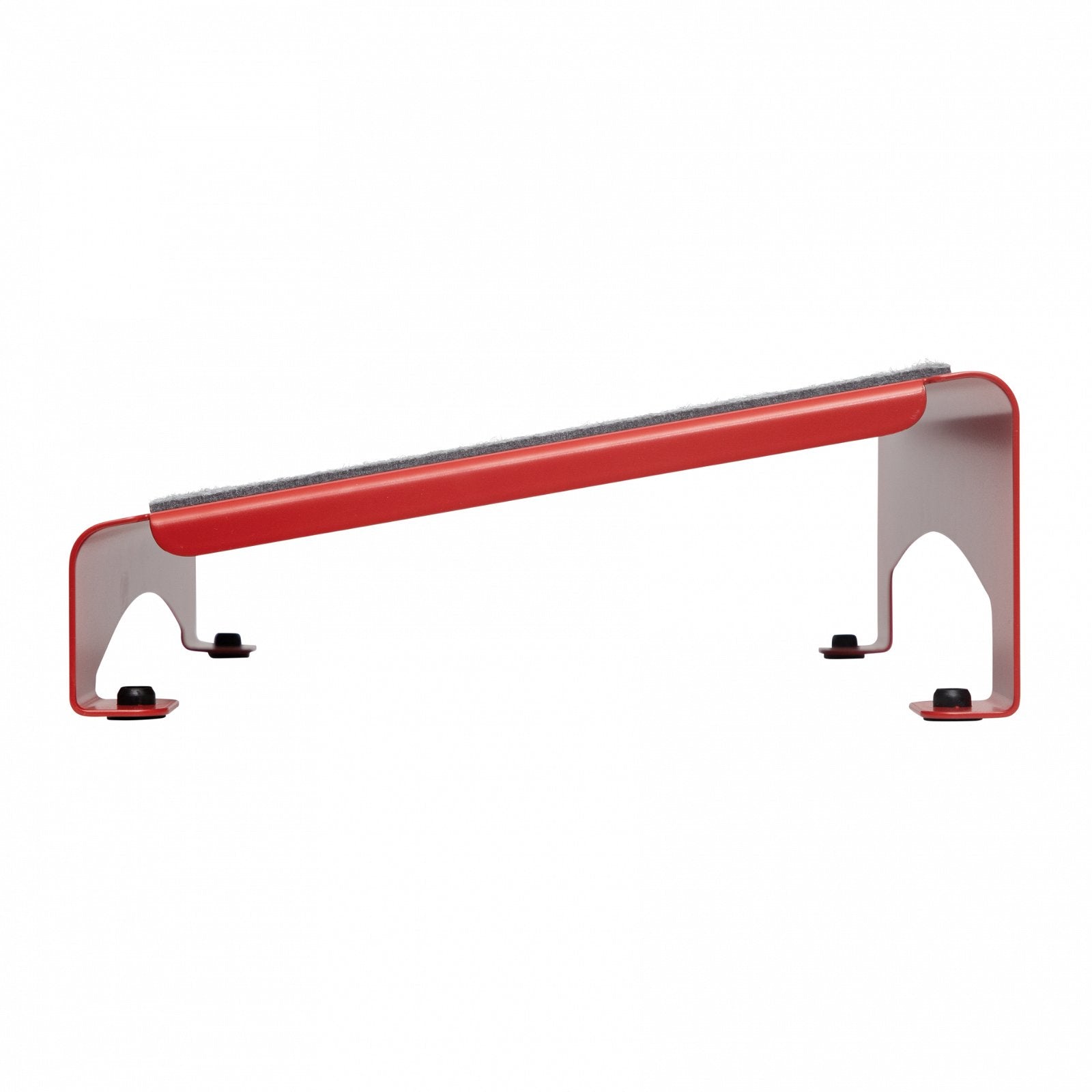 MAUL Fussstütze – Trittfläche 400 × 300 mm, Rot, Metall