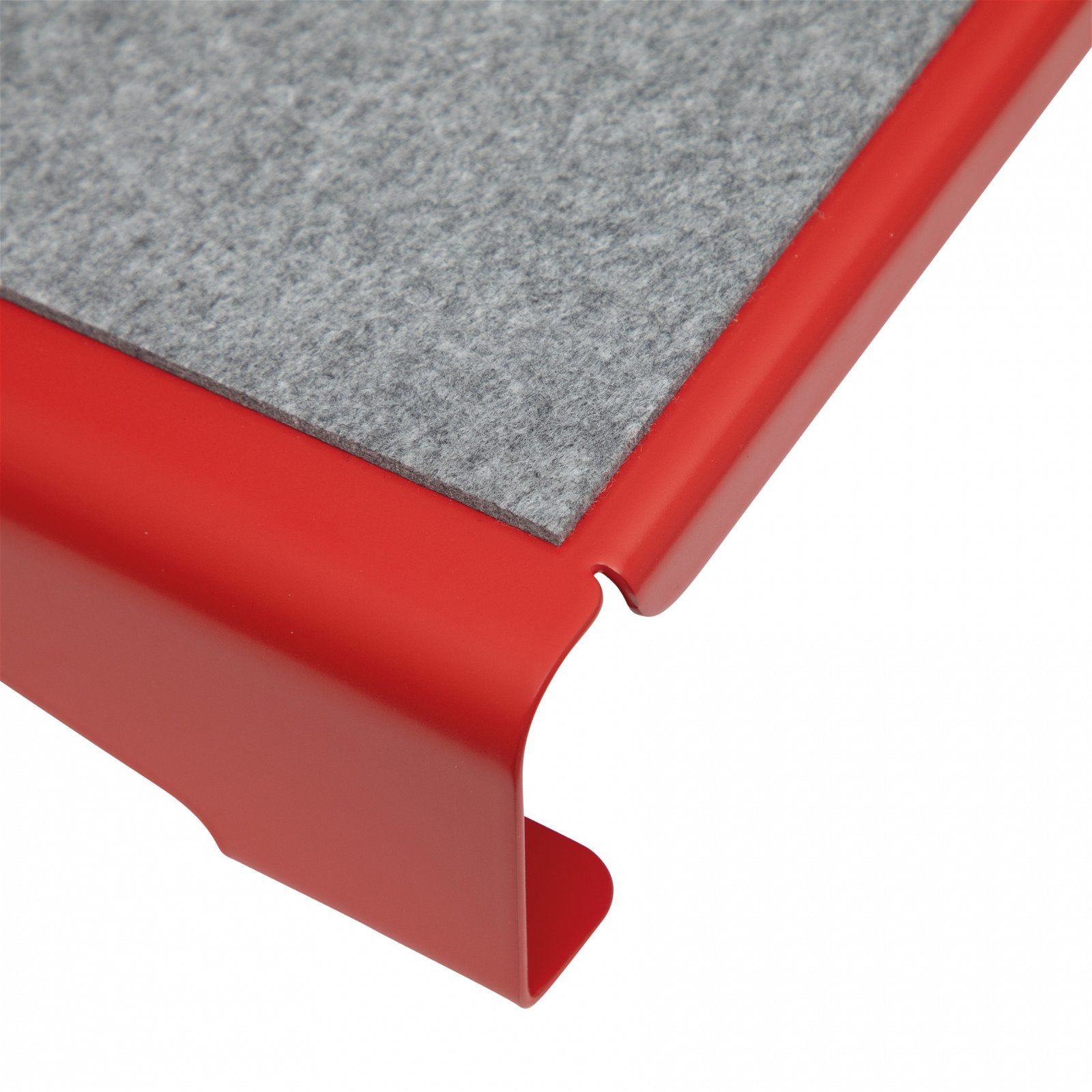 MAUL Fussstütze – Trittfläche 400 × 300 mm, Rot, Metall