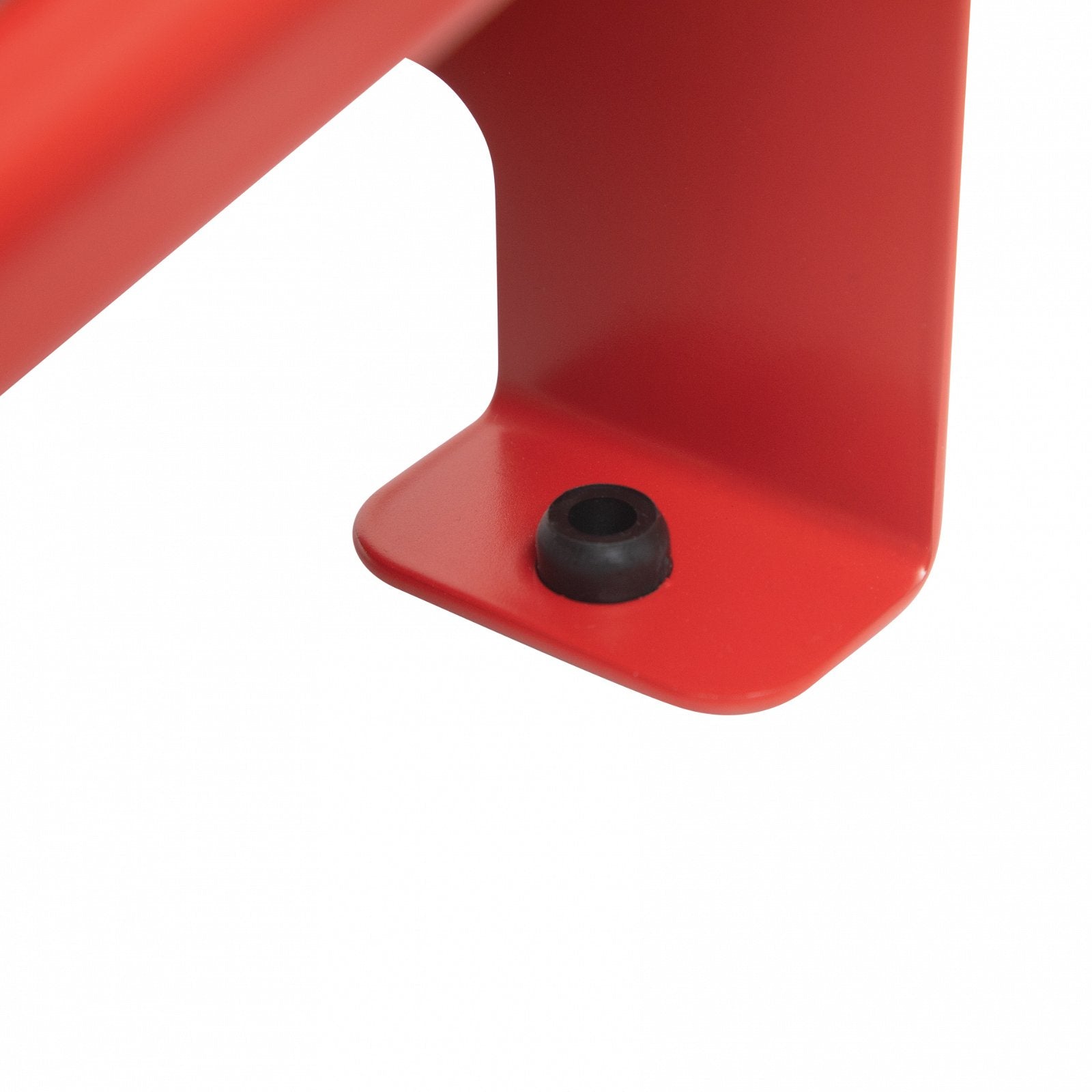 MAUL Fussstütze – Trittfläche 400 × 300 mm, Rot, Metall