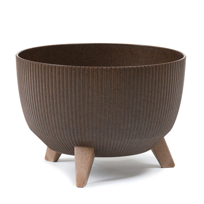 Neogard Blumentopf – Ø 24,2 × 15 cm – Recycling-Kunststoff, Braun