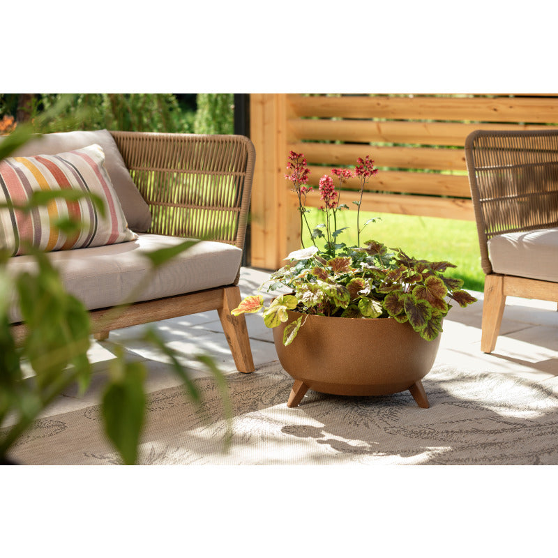 Neogard Blumentopf – Ø 24,2 × 15 cm – Recycling-Kunststoff, Braun