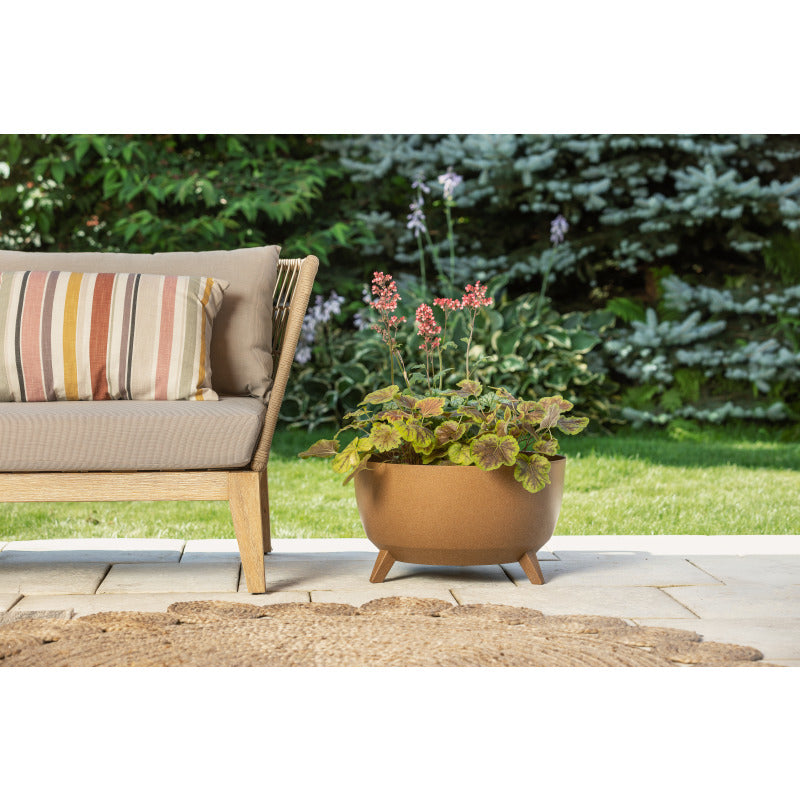 Neogard Blumentopf – Ø 24,2 × 15 cm – Recycling-Kunststoff, Braun