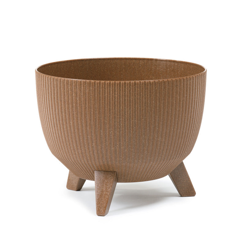 Neogard Blumentopf – Ø 40 × 20,5 cm – Recycling-Kunststoff, Braun