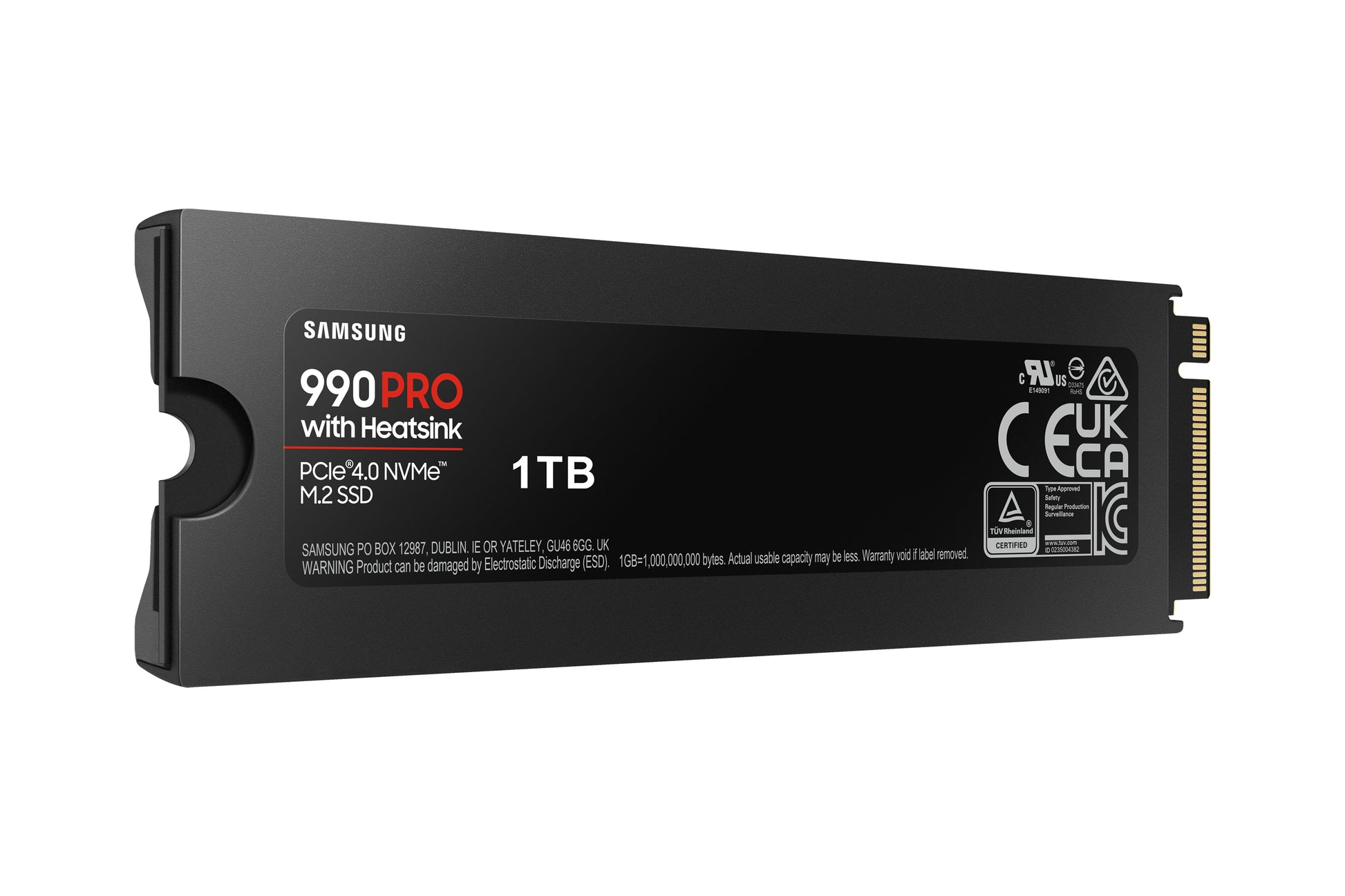 Samsung 990 PRO 1 TB M.2 2280 – NVMe PCIe 4.0 x4, 7'450/6'900 MB/s, Heatspreader