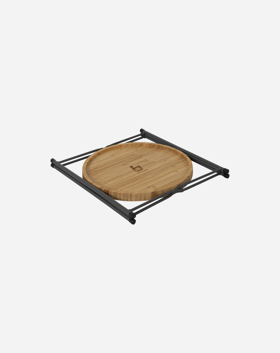 Bo-Camp Carnaby Beistelltisch – 32 × 32 × 36 cm, rund – Bambus & Stahl – braun/schwarz – faltbar