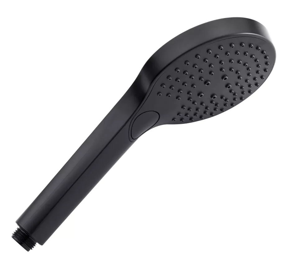 Diaqua Handbrause Tabit – Ø12×27 cm, ABS, Silikon, Anschluss G1/2, Schwarz matt