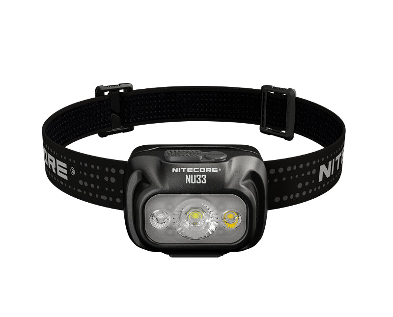 Nitecore Stirnlampe NU33 – 700 lm, 135 m, IPX6, Laufzeit 50 h, USB – Schwarz