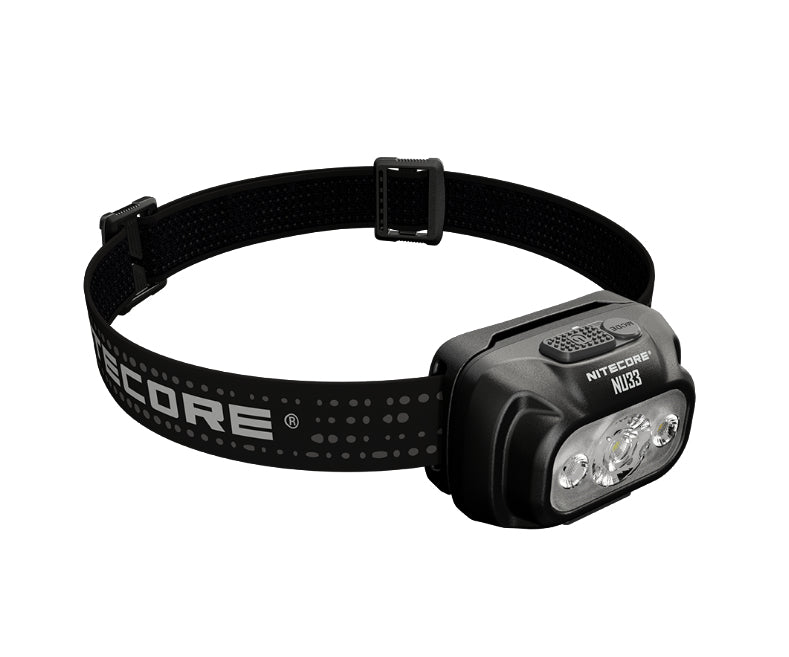 Nitecore Stirnlampe NU33 – 700 lm, 135 m, IPX6, Laufzeit 50 h, USB – Schwarz