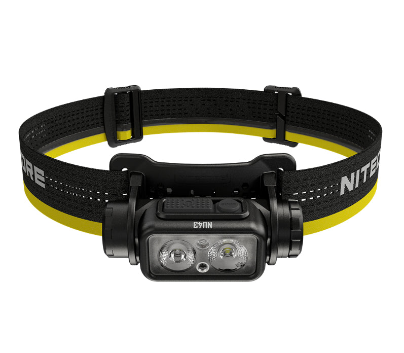 Nitecore Stirnlampe NU43 – 1400 lm, 130 m, IPX6, Laufzeit 165 h – Schwarz