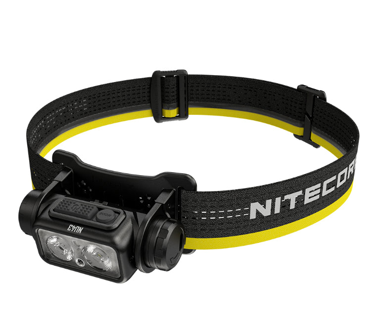 Nitecore Stirnlampe NU43 – 1400 lm, 130 m, IPX6, Laufzeit 165 h – Schwarz