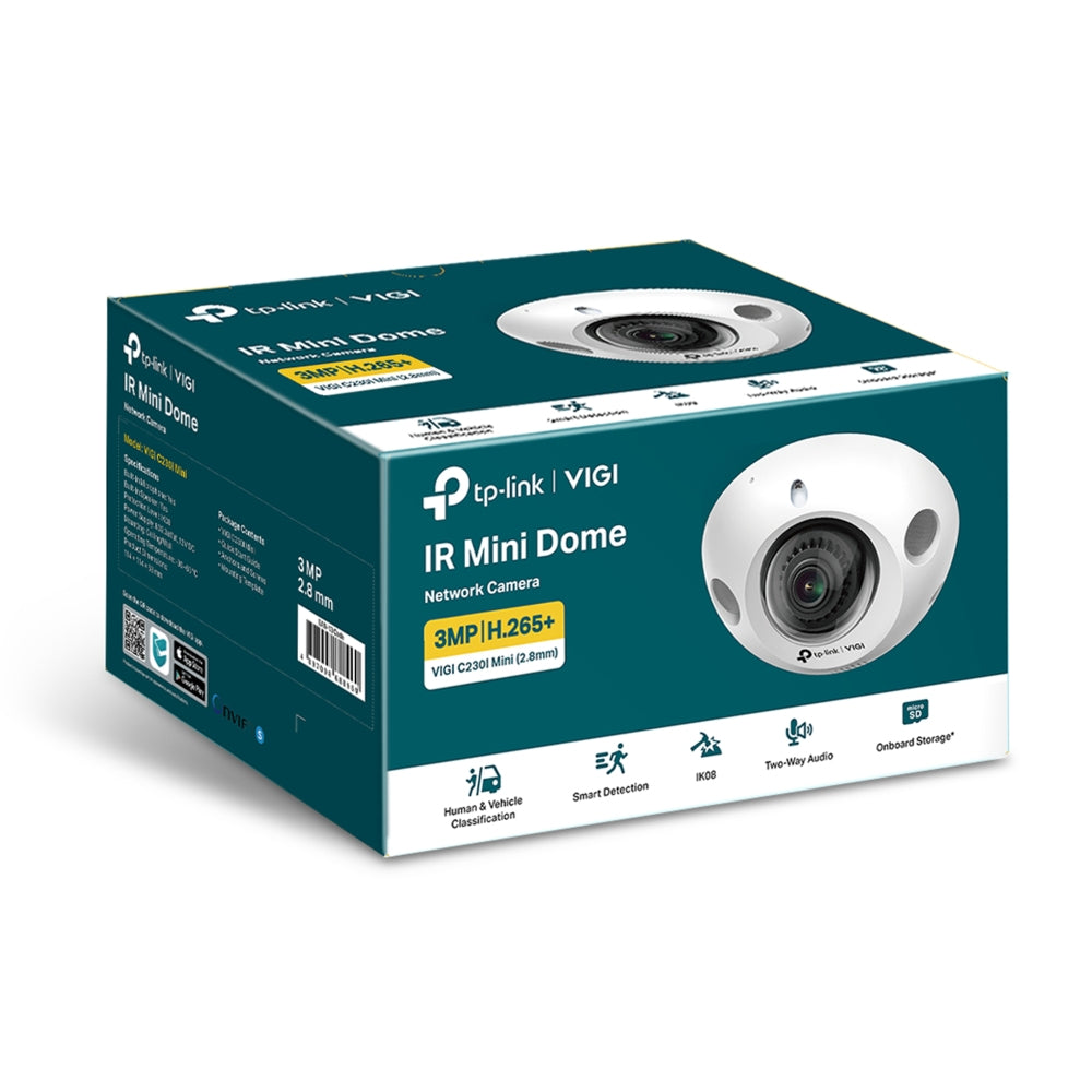 TP-Link VIGI C230I Mini Dome – 3 MP – 2,8 mm – PoE – Innen & Aussen, IK08