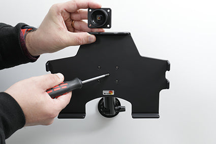 Brodit Fahrzeug-Dock für Apple iPad 10,9" (10. Gen.) – 360° schwenkbar, Neigung 0–17° – Schwarz