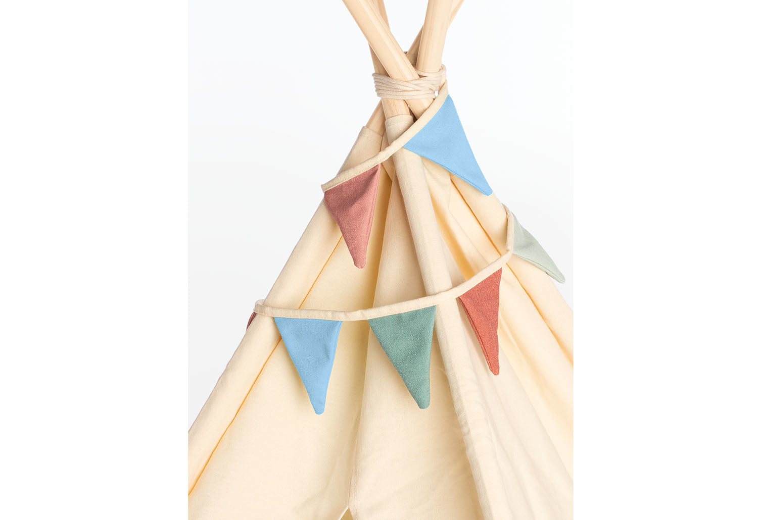 Pinolino Kinderträume Zelt Tipi Yuma – 120 × 120 × 155 cm – ab 3 J. – Baumwolle/Polyester/Holz