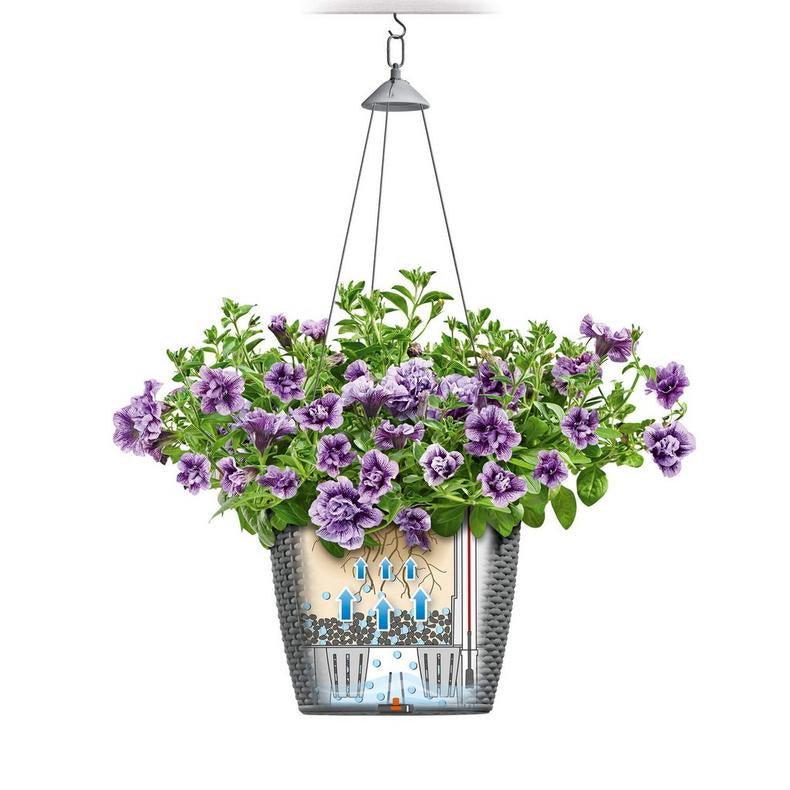 LECHUZA NIDO Cottage 35 Pflanzgefäss – Ø 35 × 23 cm – Kunststoff, weiss