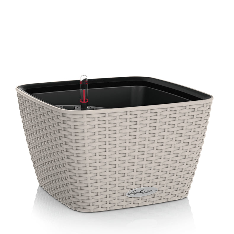 LECHUZA Pflanzgefäss – 30 × 18 × 30 cm – Kunststoff, sandbraun