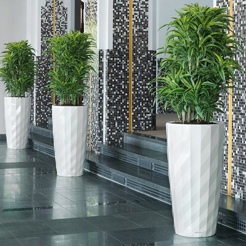 LECHUZA DIAMANTE Premium Pflanzkübel – Ø 40 × 75 cm – Kunststoff, Anthrazit