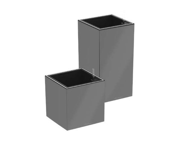 LECHUZA CANTO Premium 40 LED hoher Pflanzkübel – 40 × 76 × 40 cm – Kunststoff, anthrazit