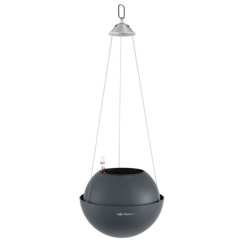 LECHUZA BOLA Color 23 Pflanztopf – Ø 23 × 18 cm – Kunststoff, grau