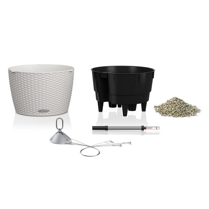 LECHUZA NIDO Cottage 35 Pflanzgefäss – Ø 35 × 23 cm – Kunststoff, weiss