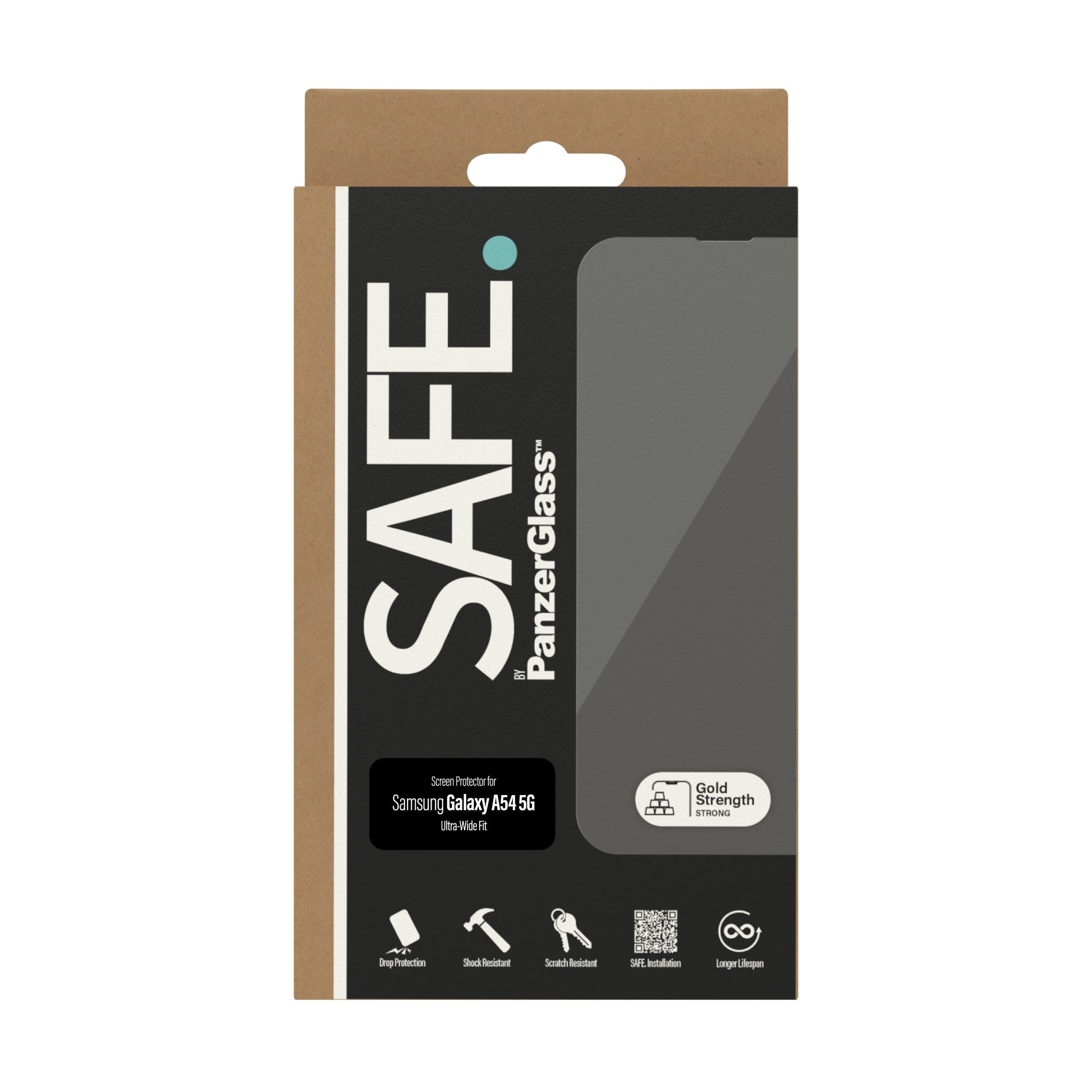 PanzerGlass SAFE. – Displayschutz (Panzerglas), Ultra-Wide Fit – für Galaxy A54 5G