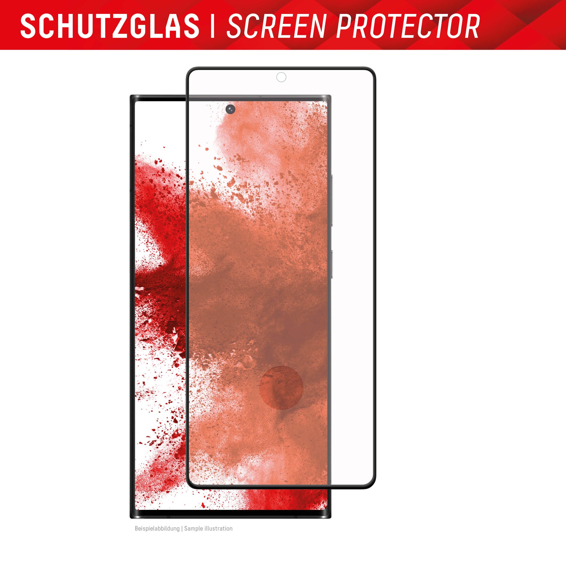 Displex Displayschutz (Panzerglas), Full Cover – für Galaxy S23 Ultra – mit Applikator