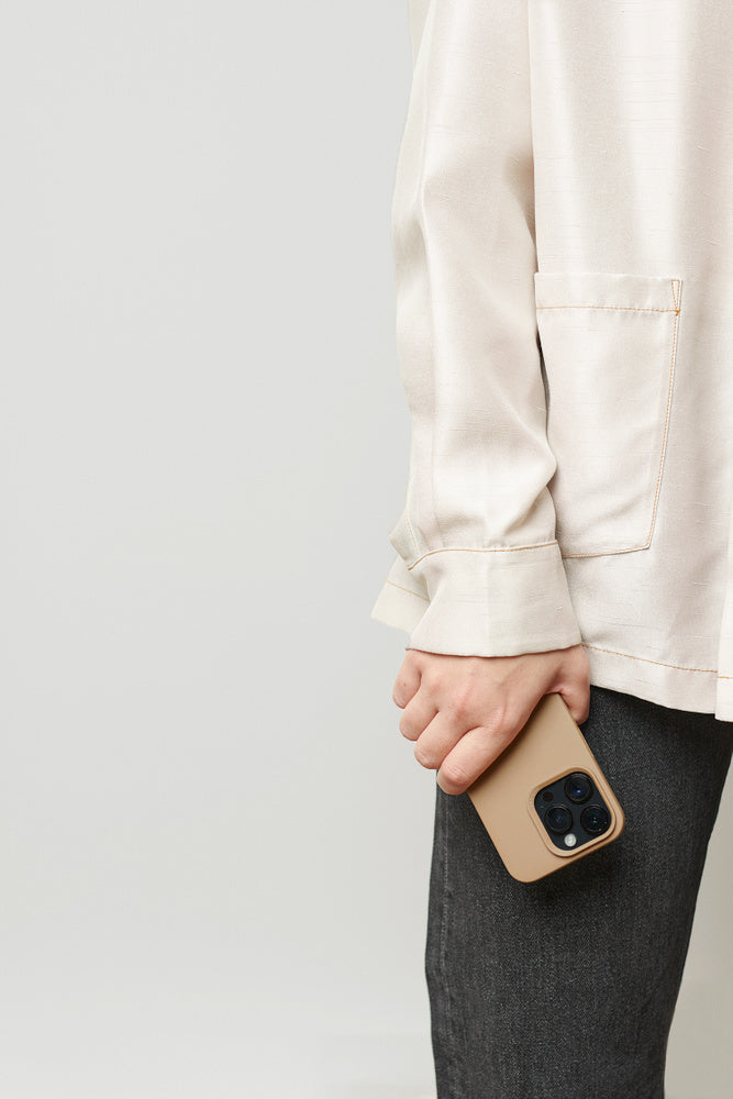 Nudient Thin Case Backcover – für Apple iPhone 14 Pro Max, MagSafe, Kunststoff, Clay Beige
