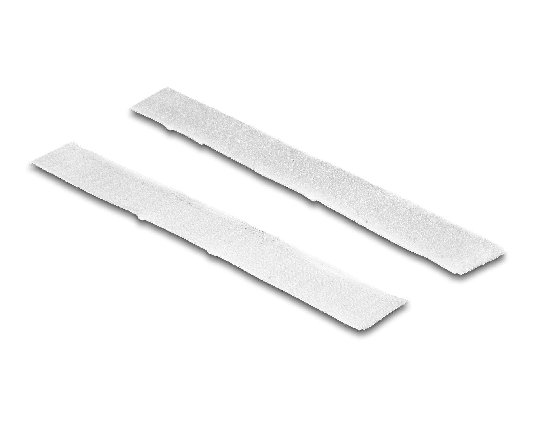 DeLOCK Klettband, 1 m × 20 mm, selbstklebend – weiss