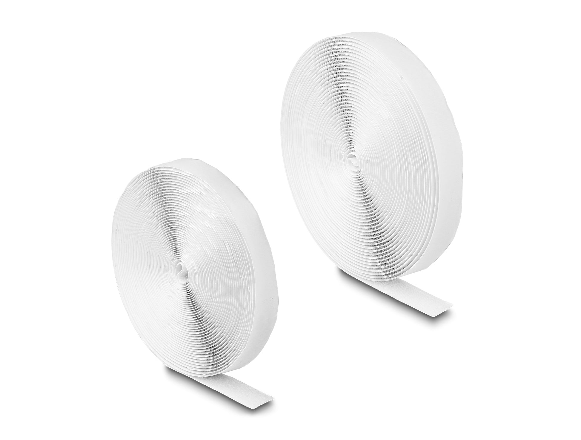 DeLOCK Klettband selbstklebend, 20 mm × 10 m – weiss