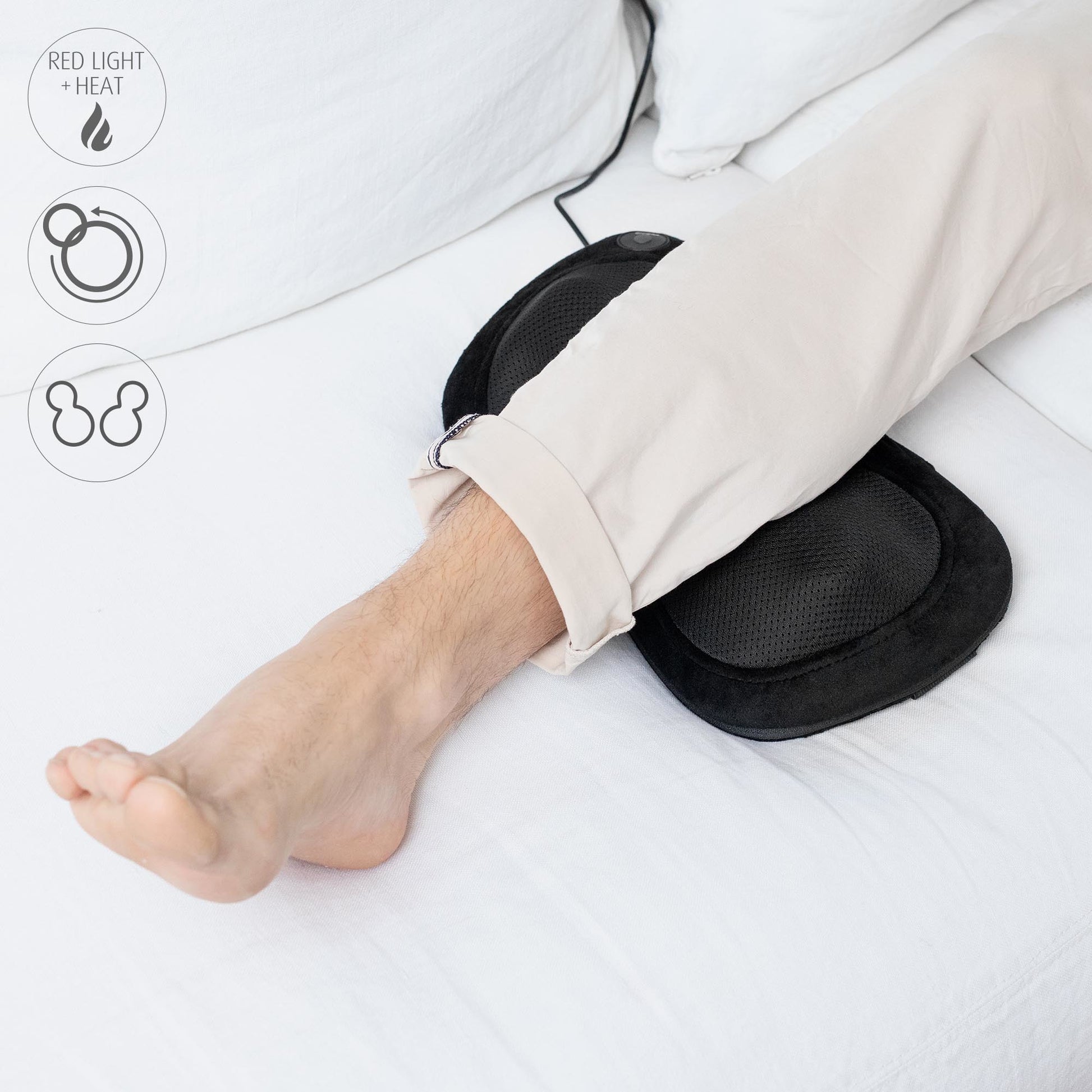 Medisana Massagekissen – Stoff, Schwarz, 190 × 110 × 330 mm (B×H×T), 1000 g, Shiatsu, Wärmefunktion