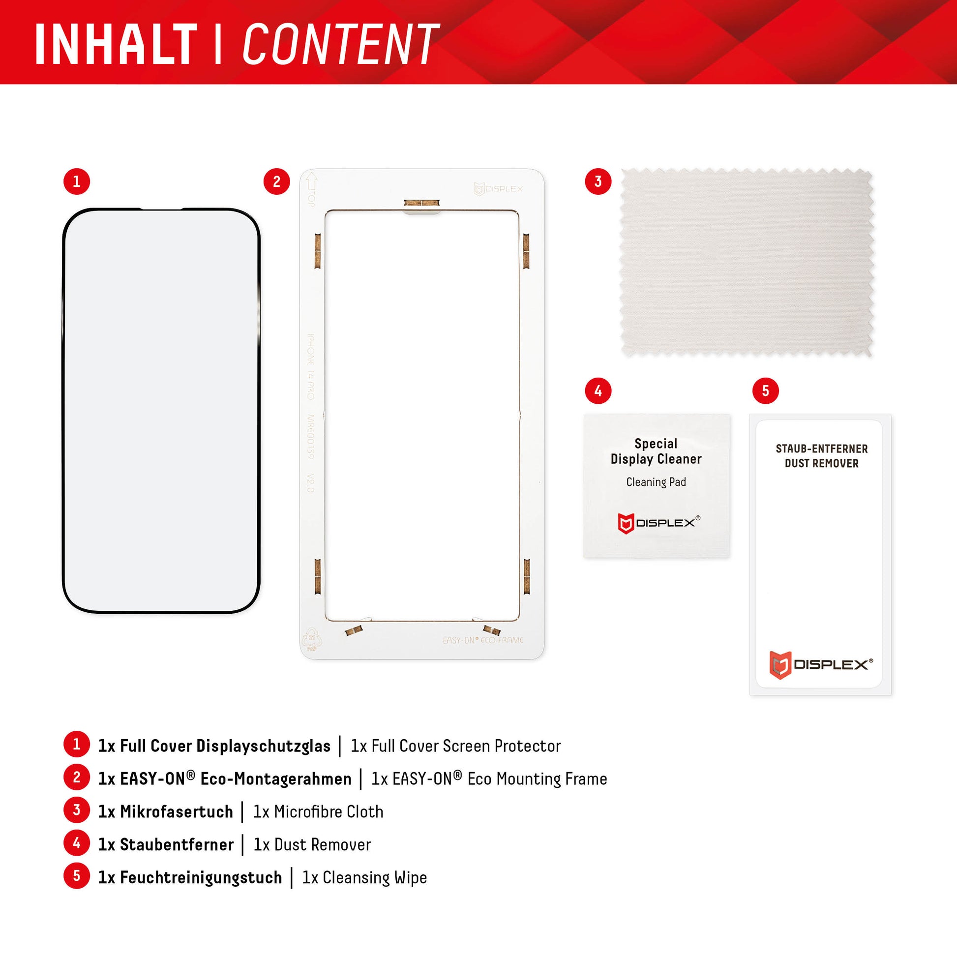 E.V.I. Displayschutz (Panzerglas), Full Cover – für Galaxy S23 FE – mit Applikator