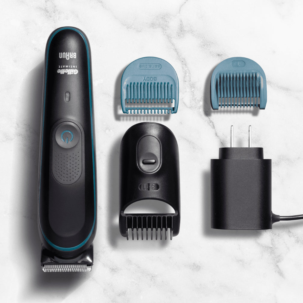 Gillette Körpertrimmer Intimate i5 – Akku, 100 min Laufzeit, 3 Kämme – Schwarz