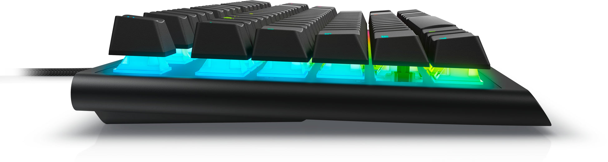 Alienware AW420K – Tastatur TKL – mechanisch (Cherry MX Red) – kabelgebunden – USB‑C – RGB – Schwarz