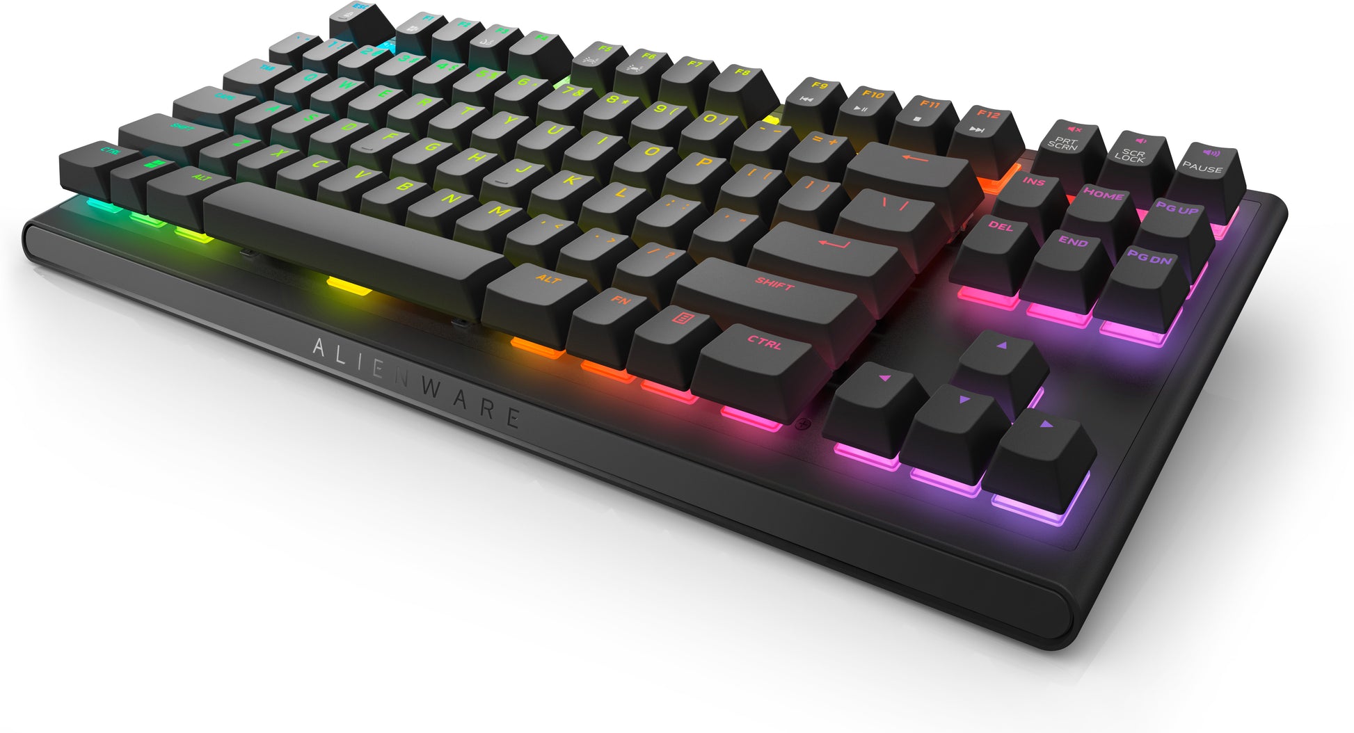 Alienware AW420K – Tastatur TKL – mechanisch (Cherry MX Red) – kabelgebunden – USB‑C – RGB – Schwarz