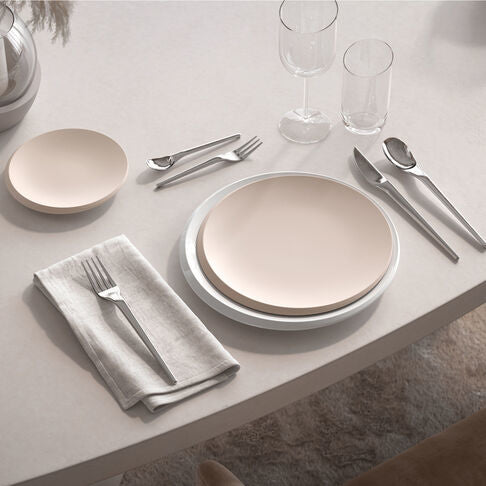 Villeroy & Boch Speiseteller – Porzellan, beige, spülmaschinenfest, mikrowellenfest, 6 Stück