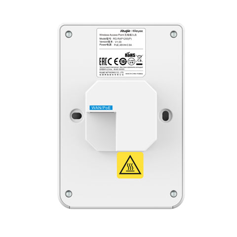 Ruijie Networks Ruijie RG-RAP1200(P) – Access Point – Wi-Fi 5 (2,4/5 GHz), 1,3 Gbit/s, PoE, Wandmontage