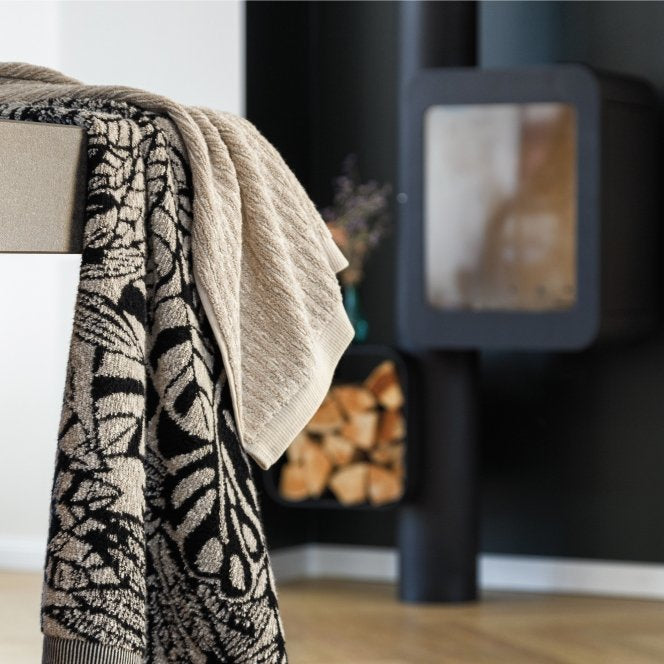 Möve Duschtuch Brooklyn – 80 × 150 cm, Weiss, 85% Baumwolle/10% Viskose/Leinen, 600 g/m²