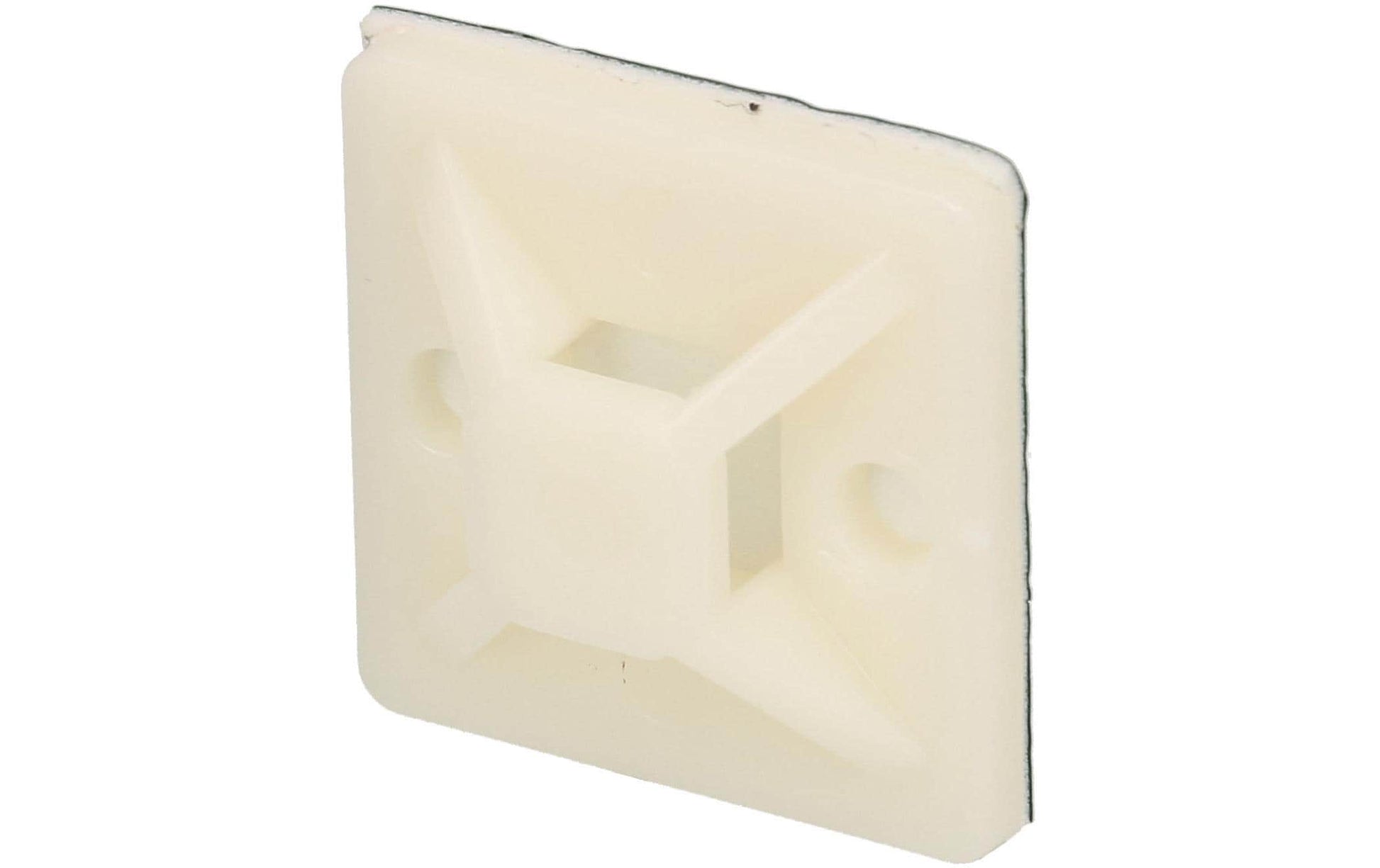 Max Hauri AG Max Hauri Kabelhalter, selbstklebend, 25×25 mm, 10er-Pack – weiss