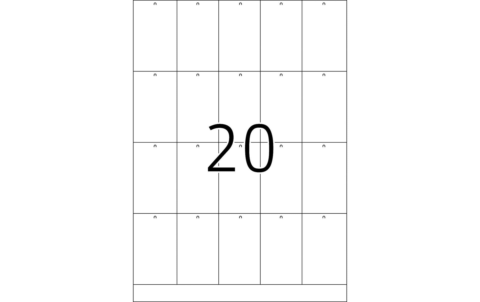 HERMA Schmucketiketten – Papier, 42 × 70 mm, 2000 Stk, 100 Bogen